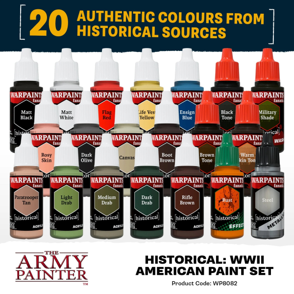 Army Painter - Fanatic: World War II American Paint Set